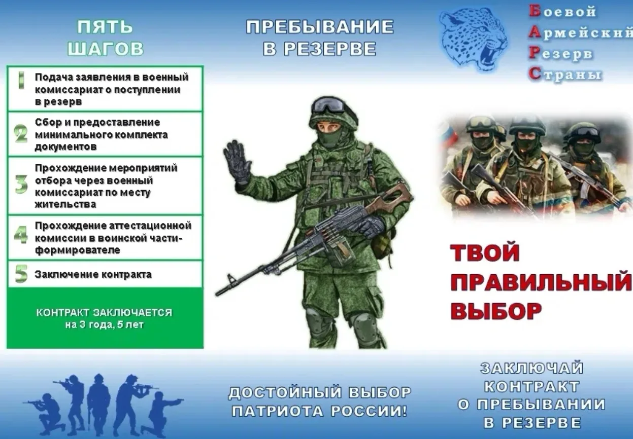 ❗Идет набор в БАРС - боевой армейский резерв страны. Задача - охрана промышленных объектов Тамбовско