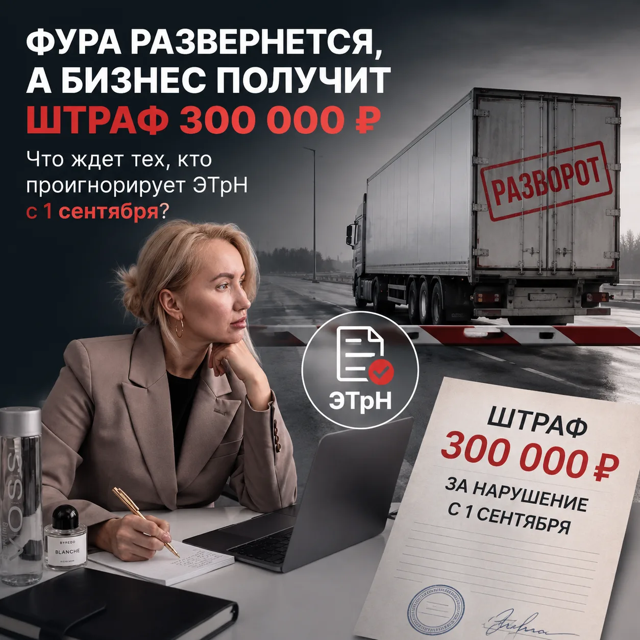 🛑 Фура уедет пустой, а вы получите штраф 300 000 ₽. Что будет с теми, кто проигнорирует ЭТрН с 1 се