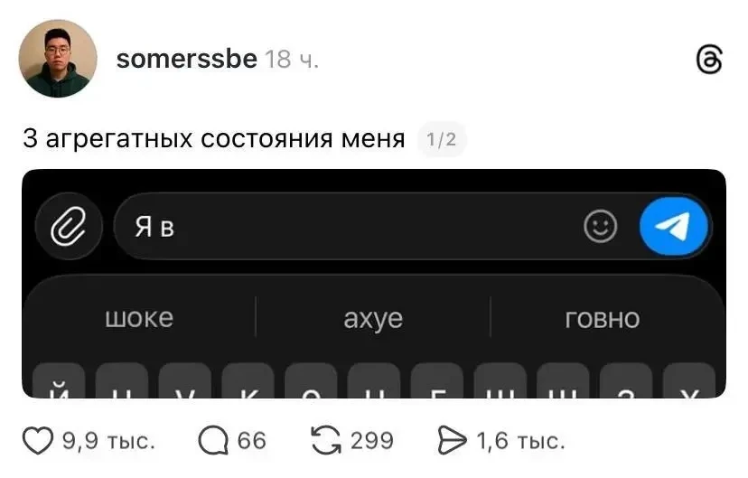 Середина рабочей недели. Обстановка: