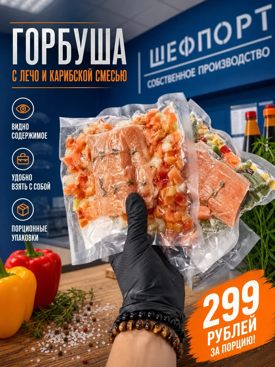 Горбуша с лечо или карибской смесью - просто добавь духовку! 🔥 Вакуумная упаковка, пор...