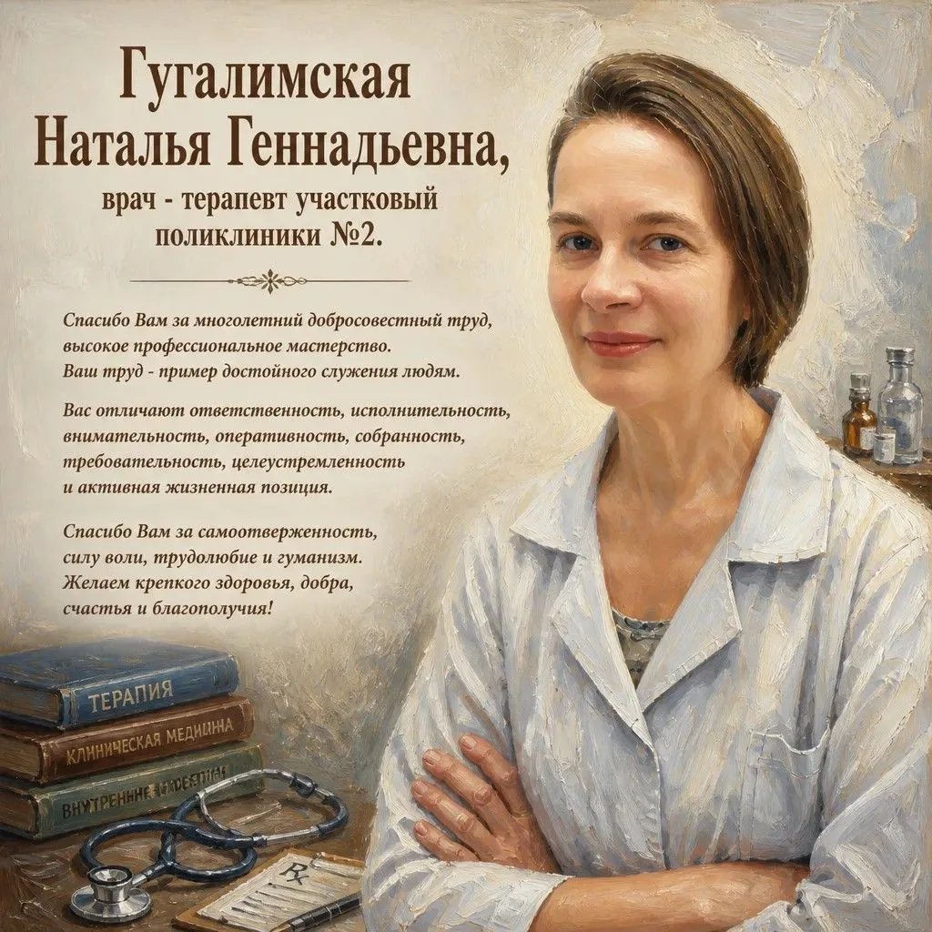 На заслуженный отдых проводили врача – терапевта Кинешемской ЦРБ Гугалимскую Наталью Геннадьевну, ко