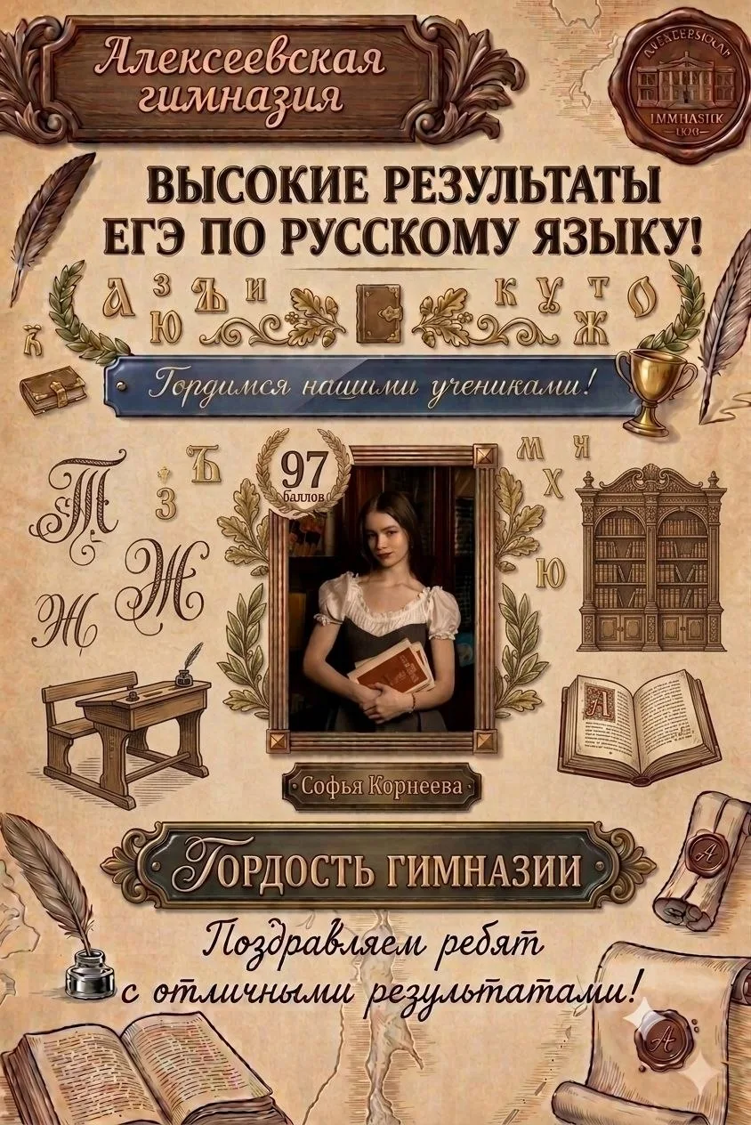 «Слово — сила»: поздравляем выпускников с высокими баллами на ЕГЭ по русскому языку! ✍️🏆