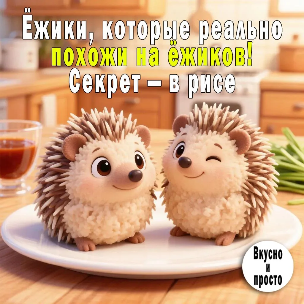 Ёжики, которые реально похожи на ёжиков! Секрет — в рисе
