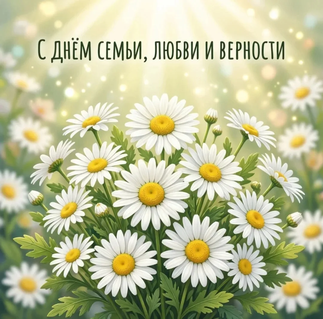 ❤С Днём семьи, любви и верности!❤
🌼Сегодня в России отмечают один из самых светлых и душевных празд