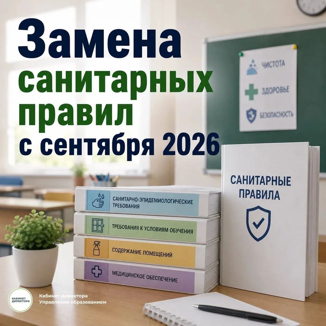 Замена санитарных правил с сентября 2026 года❗️