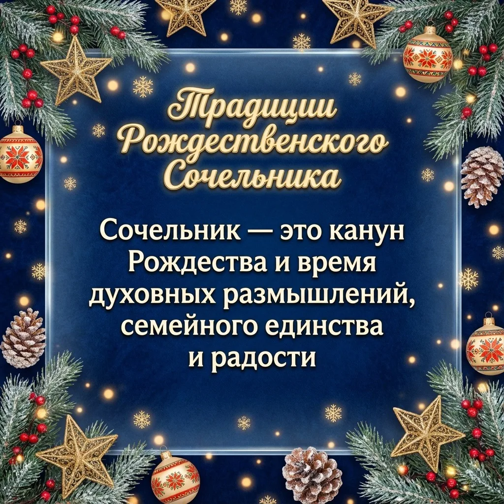 Традиции сочельника  🌿 Сегодня сочельник, канун Рождества Христова, особенный день, наполненный тепл