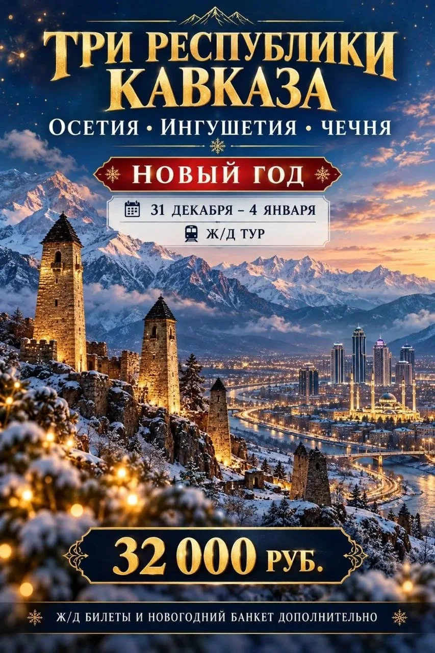 Увлекательный тур по НОВОГОДНЕМУ КАВКАЗУ ☃️⛄️☃️