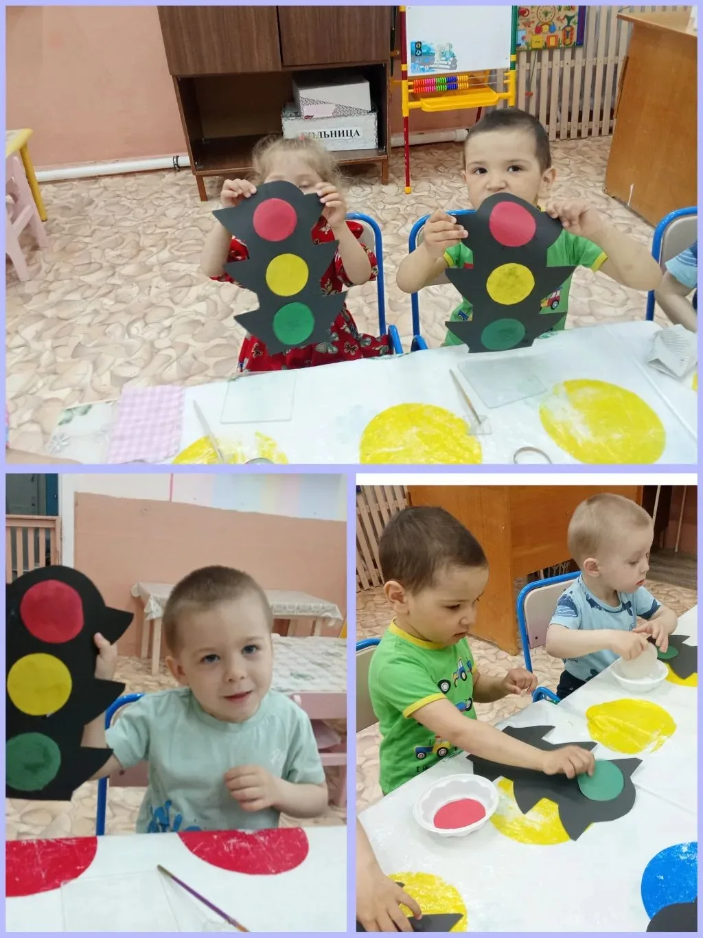 Сегодня в нашей младшей группе царила атмосфера безопасности! Дети с увлечением мастери...