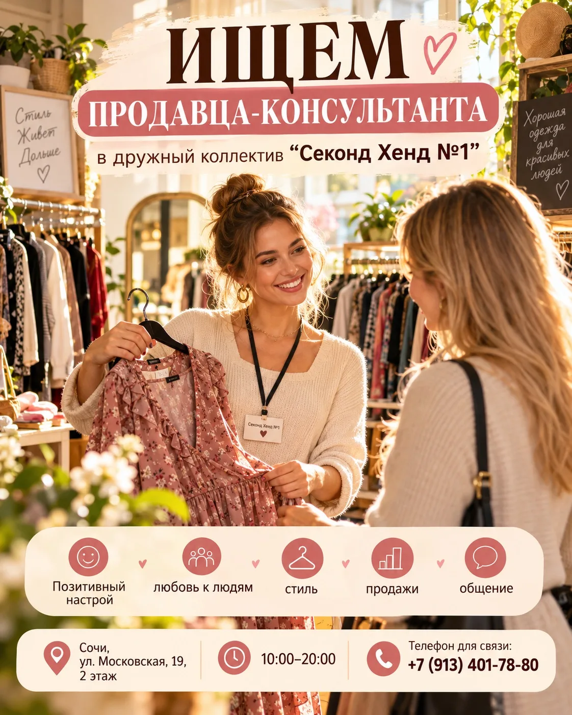✨ ИЩЕМ ПРОДАВЦА-КОНСУЛЬТАНТА В НАШУ КОМАНДУ! ✨