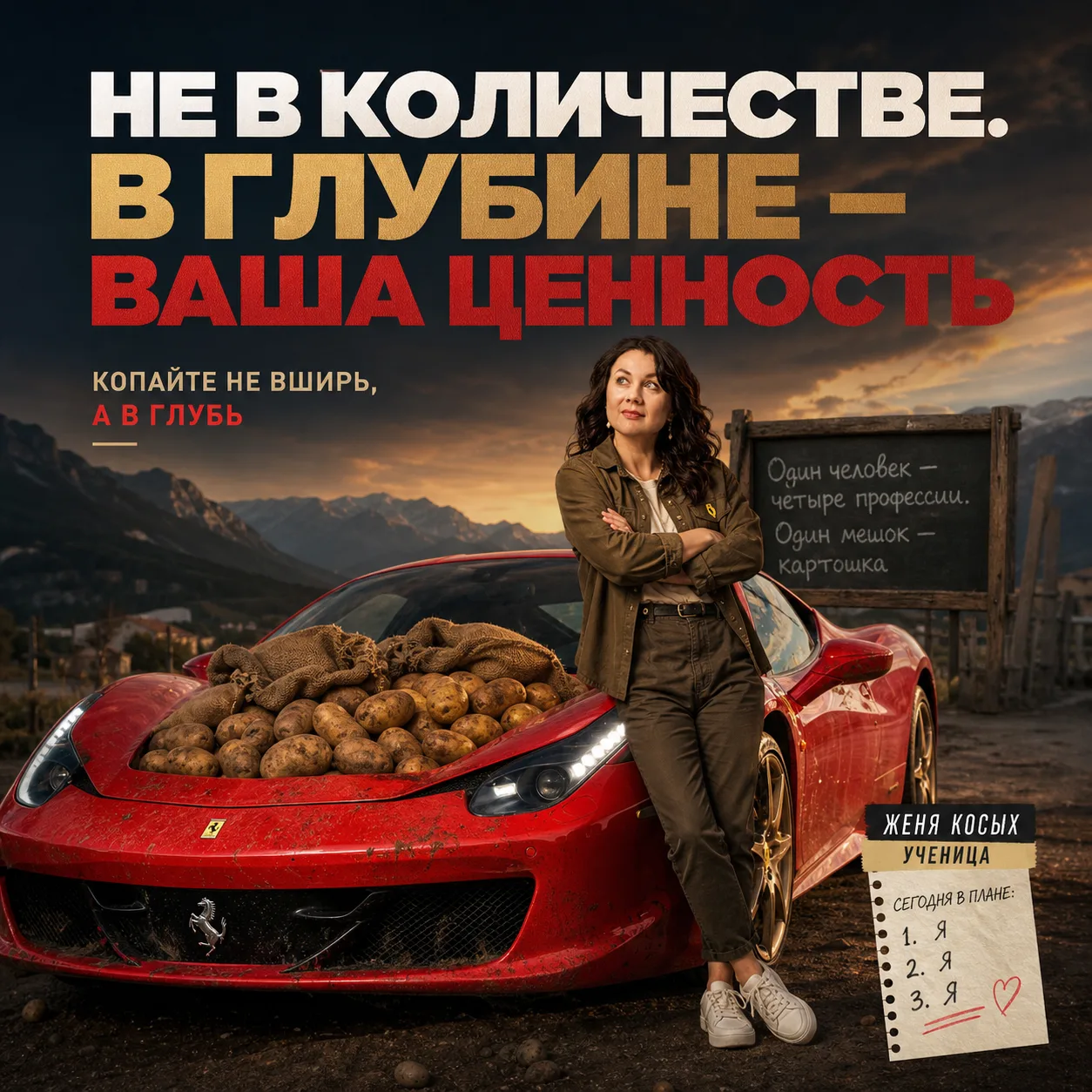 «Вы сейчас — Феррари, на которой возят картошку».