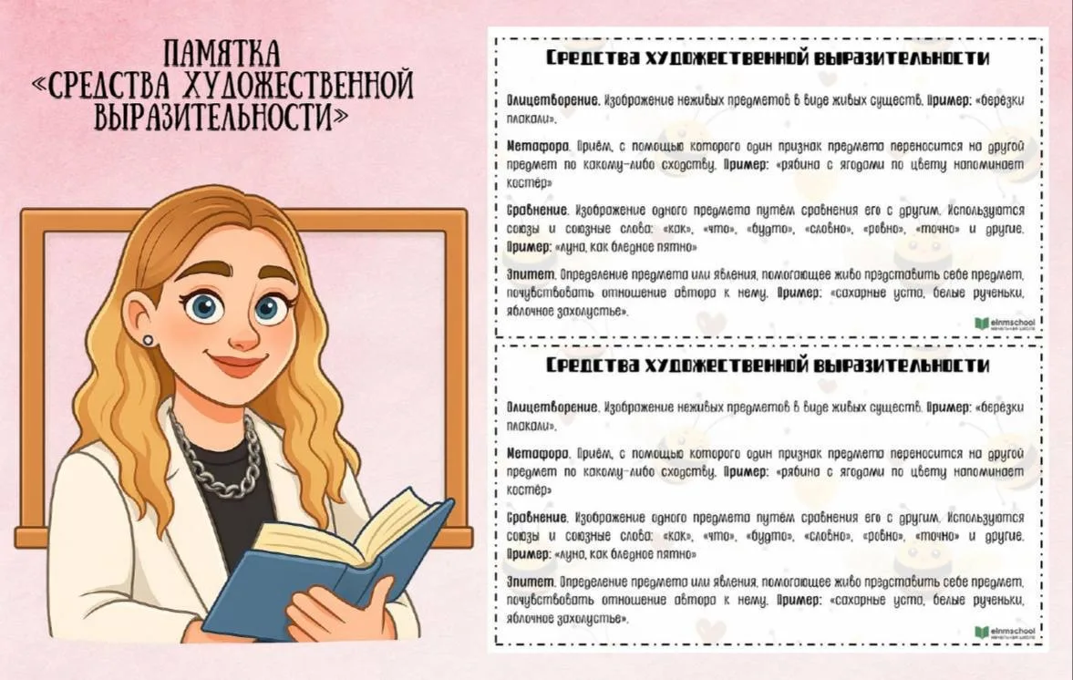 Подсказка для литературного чтения✨