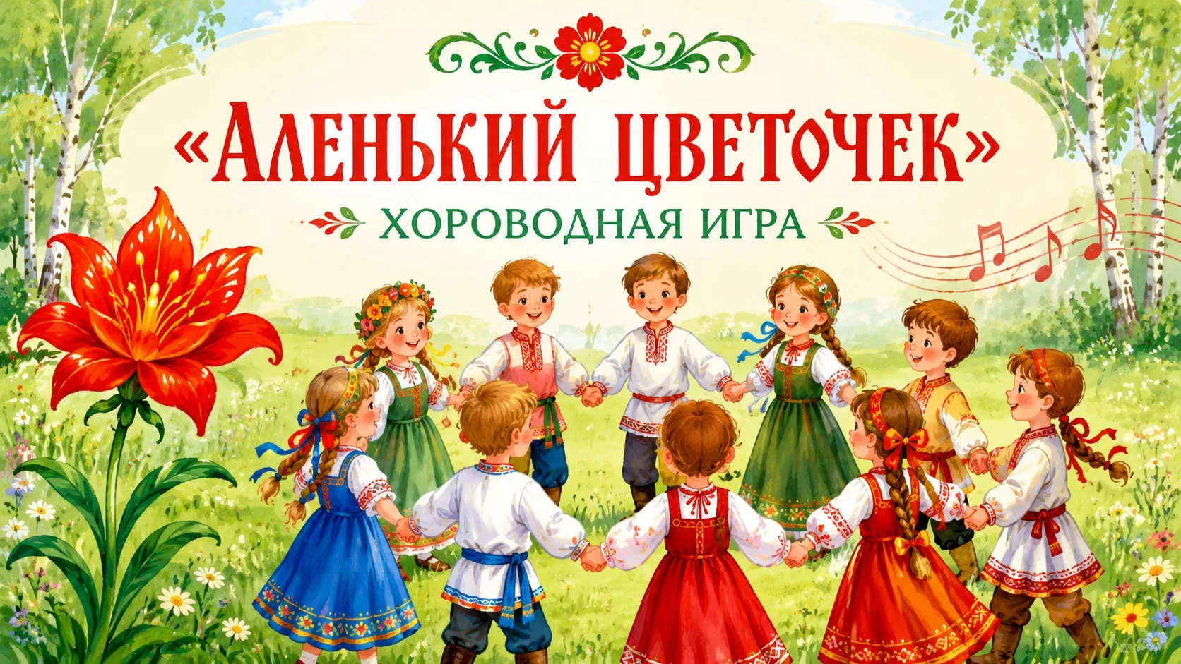 🌺 «Аленький цветочек» — народная игра, которая объединяет! 🌺

В нашем детском саду большое внимани