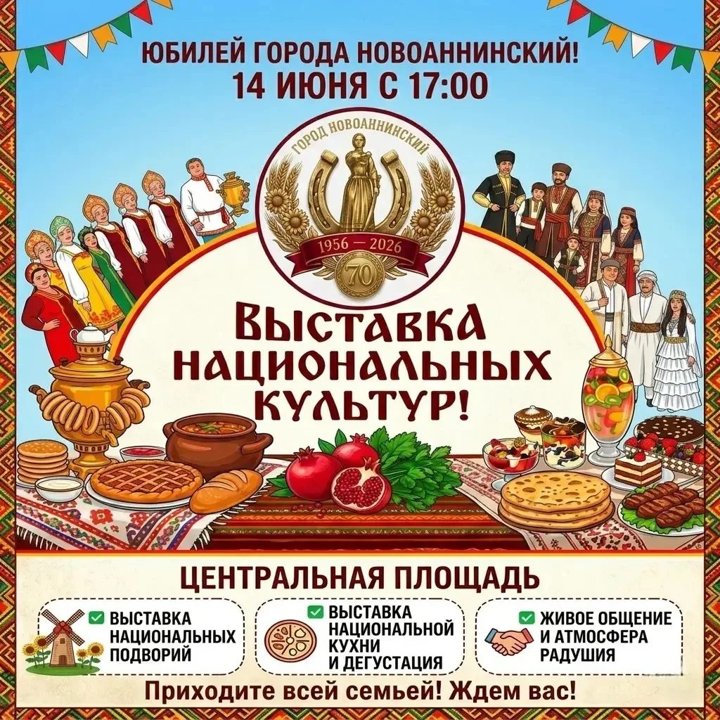 "ВЫСТАВКА НАЦИОНАЛЬНЫХ КУЛЬТУР!"
Время работы локации: 
С 17:00
Место проведения: Центральная площад