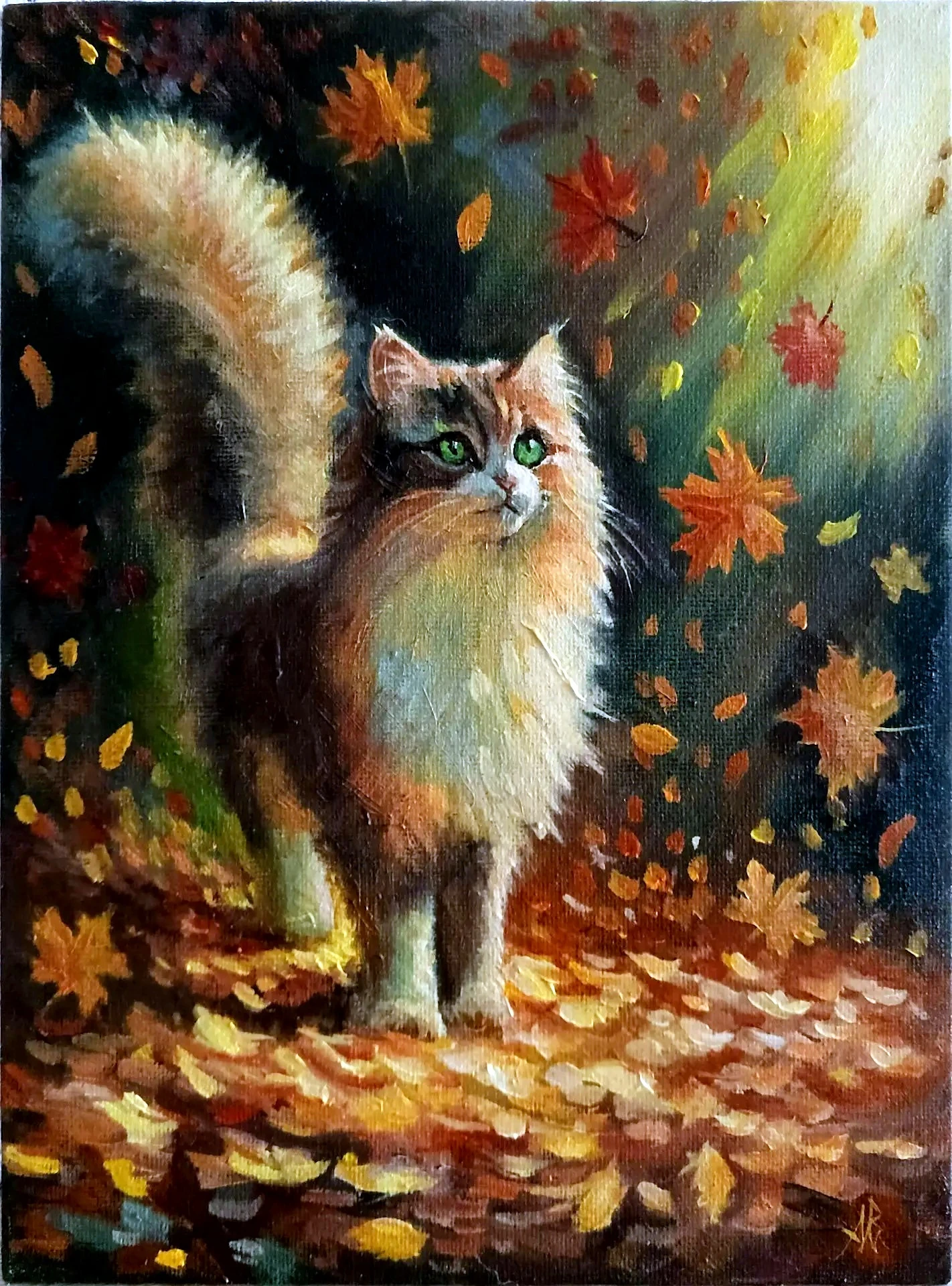 Осенние коты от художника Артура Михалева.