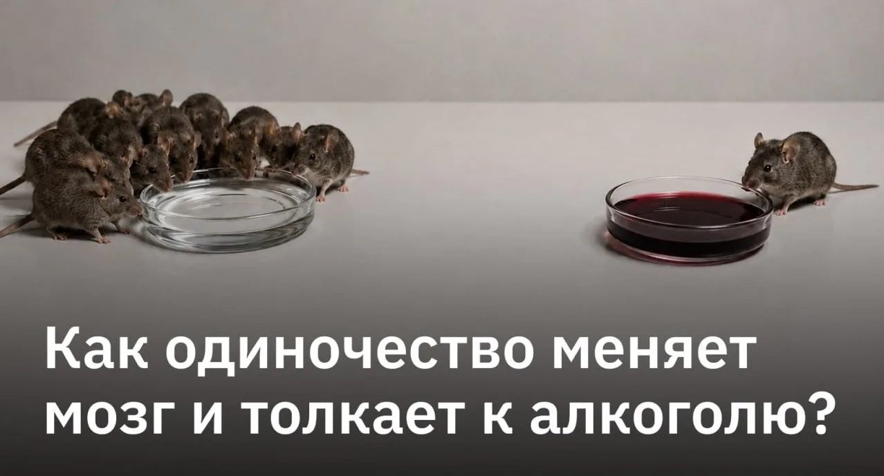 💡 Одиночество меняет мозг, стимулируя мужчин больше пить