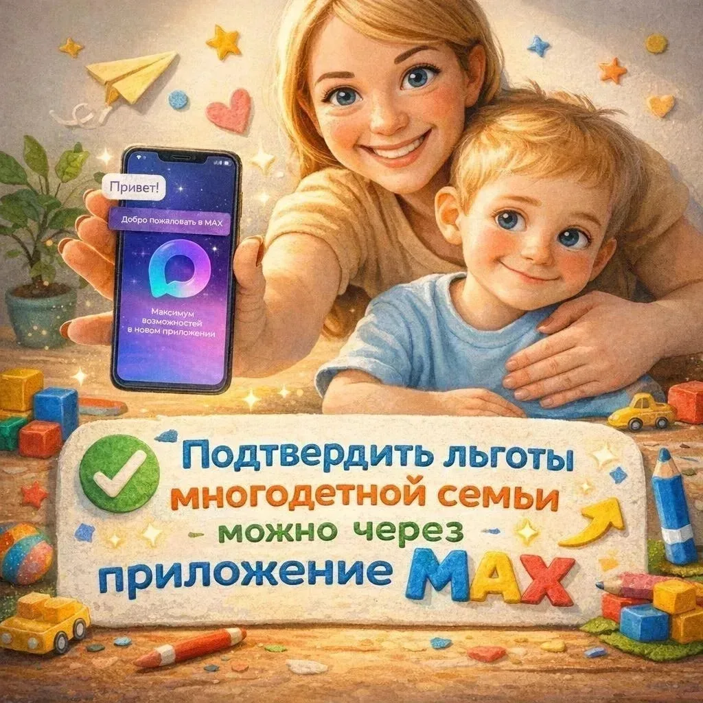 📱Льготы для многодетных — теперь по QR-коду в MAX