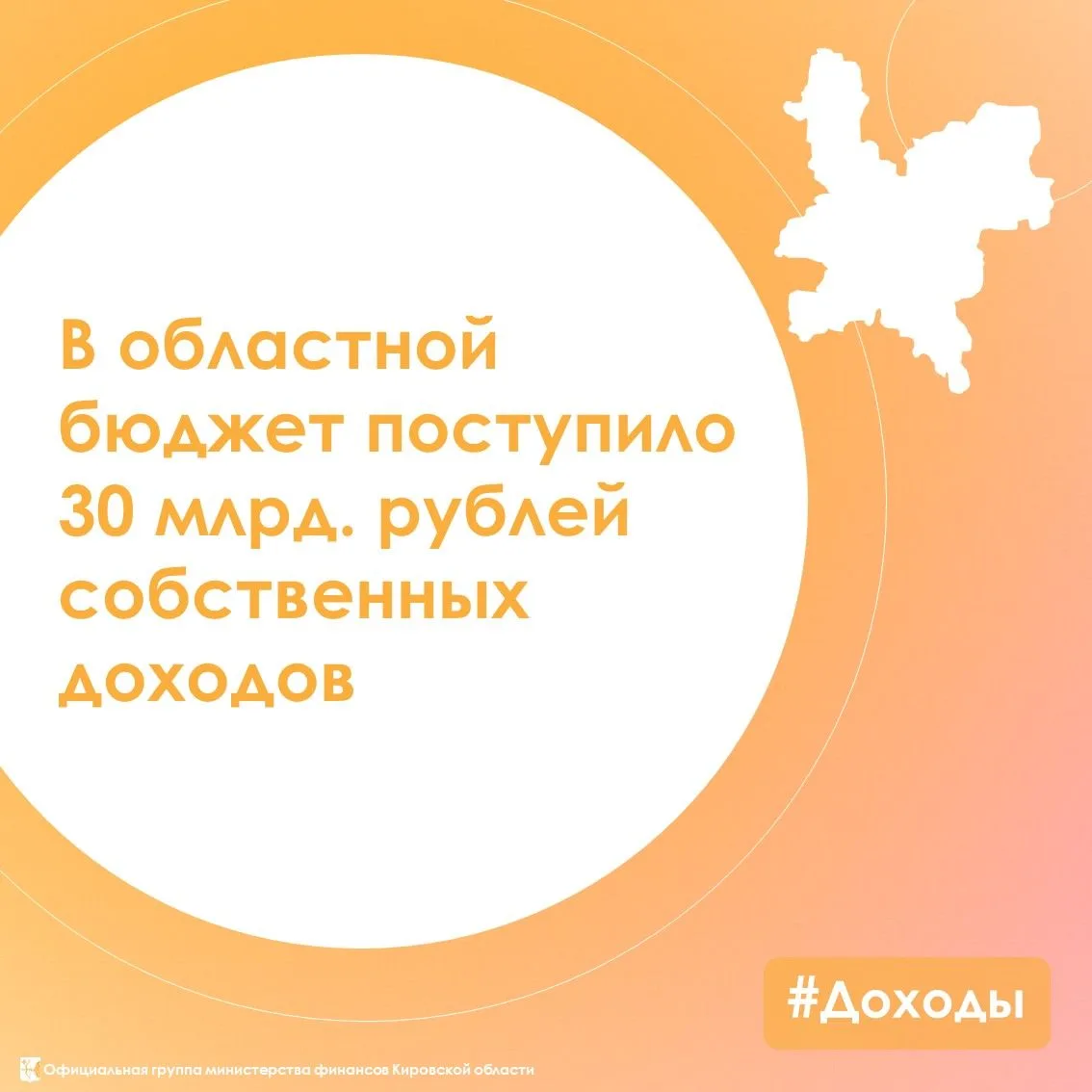 В областной бюджет поступило 30 млрд. рублей собственных доходов
