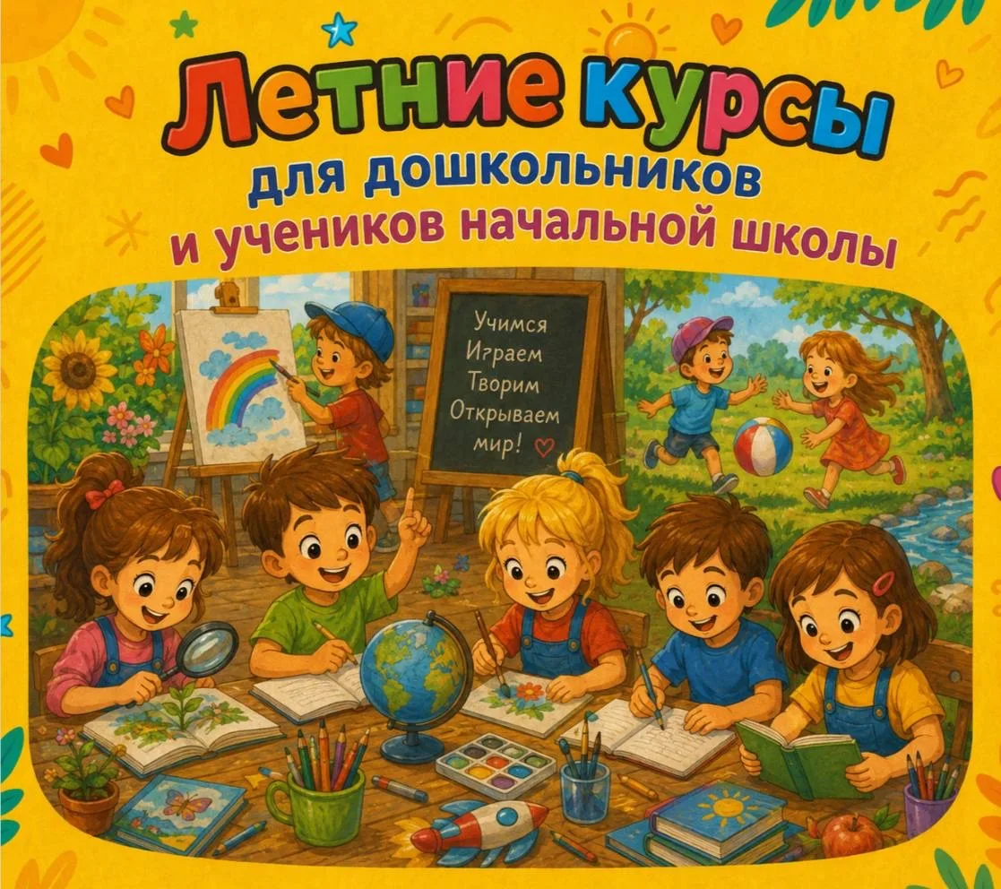 ☀️ ЛЕТНИЕ КУРСЫ ДЛЯ ДОШКОЛЬНИКОВ И УЧЕНИКОВ НАЧАЛЬНОЙ ШКОЛЫ
