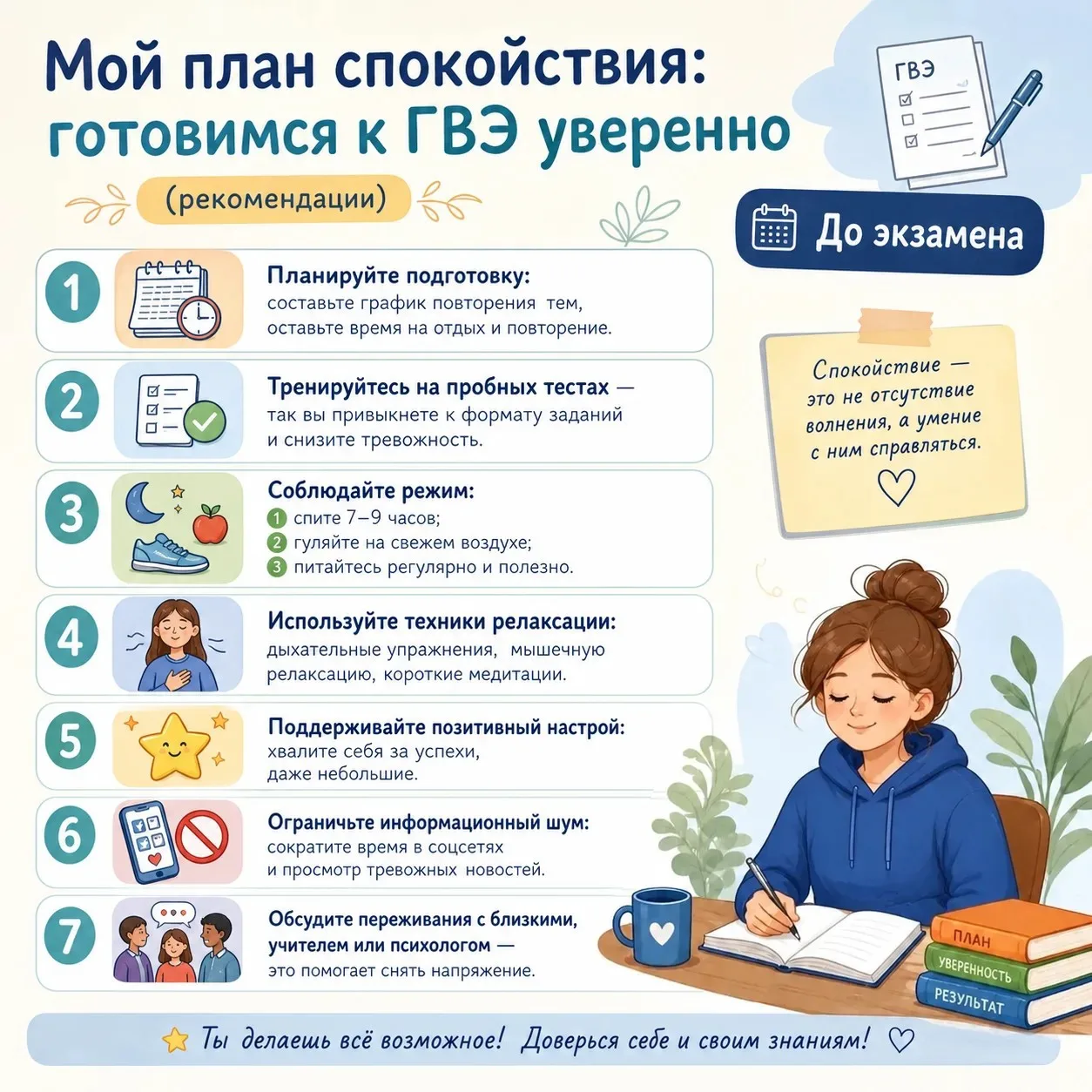 📌Готовимся к экзаменам уверенно! 📚