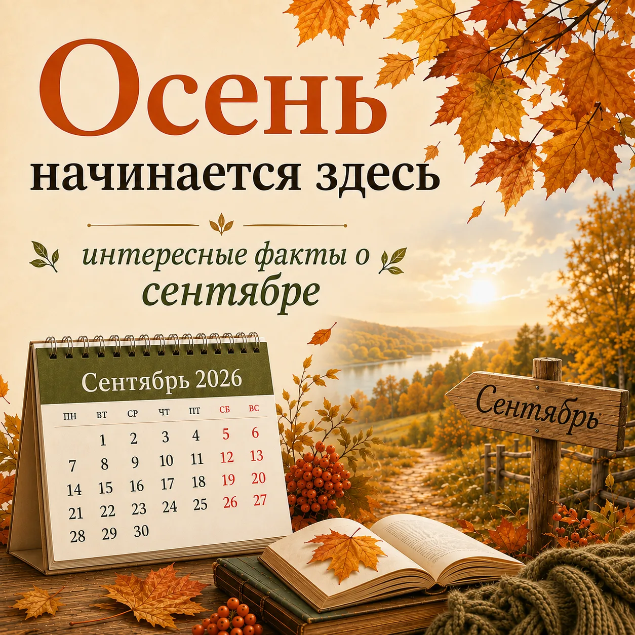 🍁Встречаем сентябрь: интересные факты о первом месяце осени