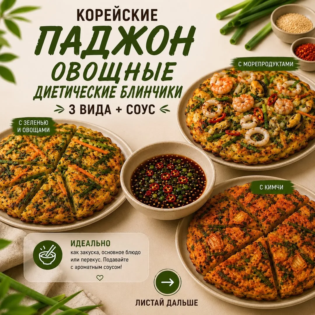 🥢 Хрустящий паджон по-корейски и ароматный соус к нему!