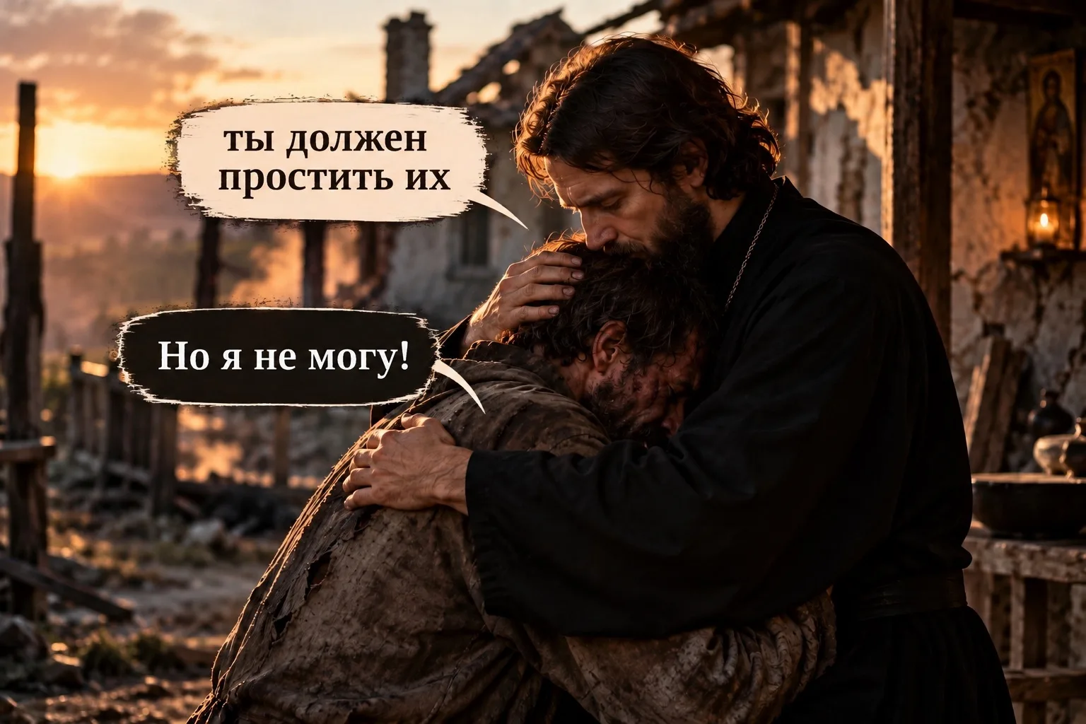 «А если человек убил мою семью? Ограбил меня? Сжёг мой дом? Я тоже должен его простить?...