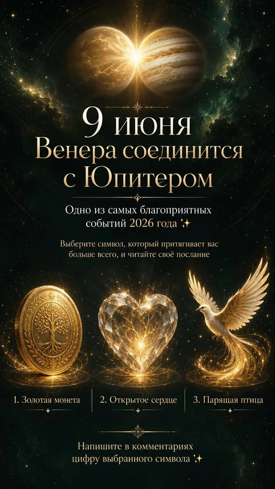 9 июня Венера соединится с Юпитером