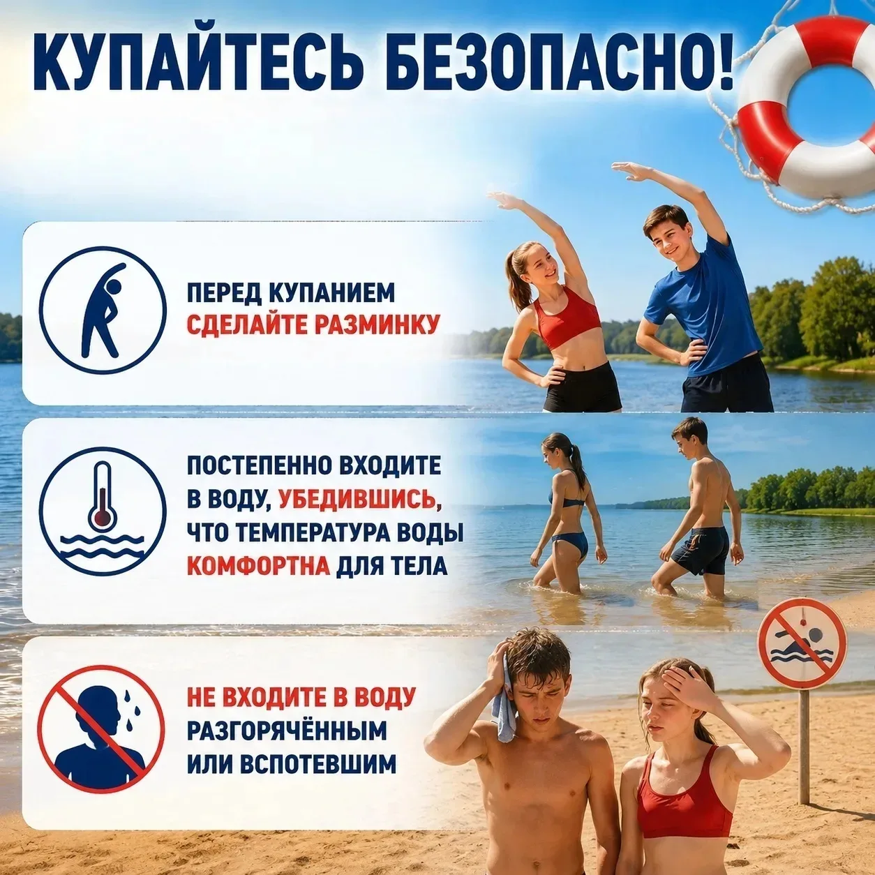 Уважаемые родители и учащиеся, лето в разгаре, не забываем про безопасность на воде. Лето это не тол