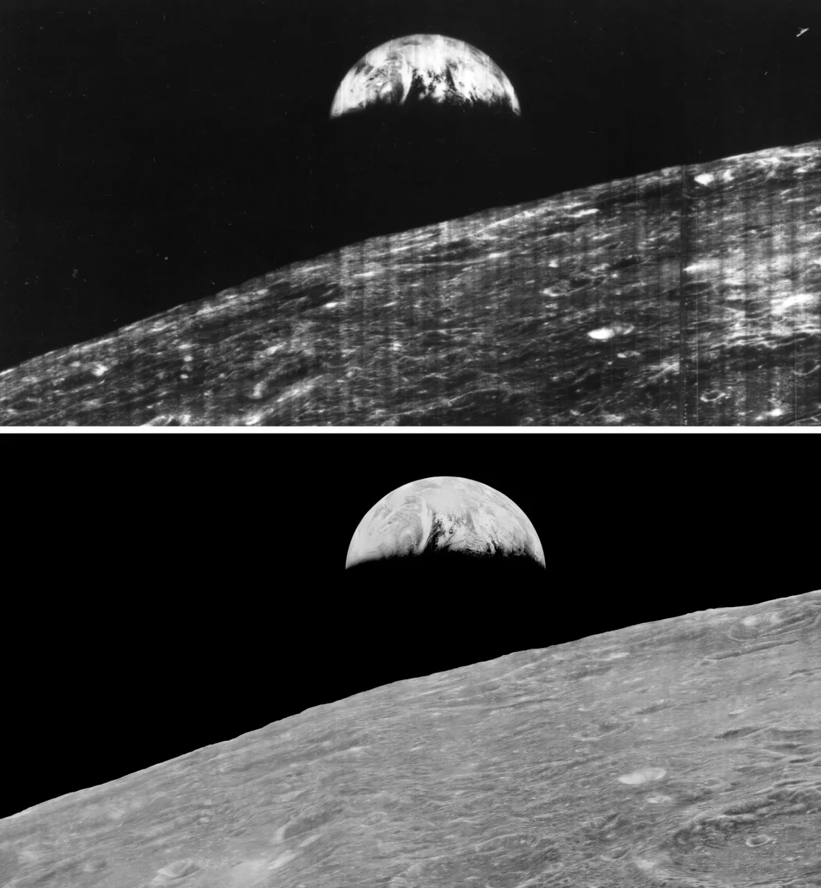 🌓23 августа 1966 года: Первое фото Земли с орбиты Луны