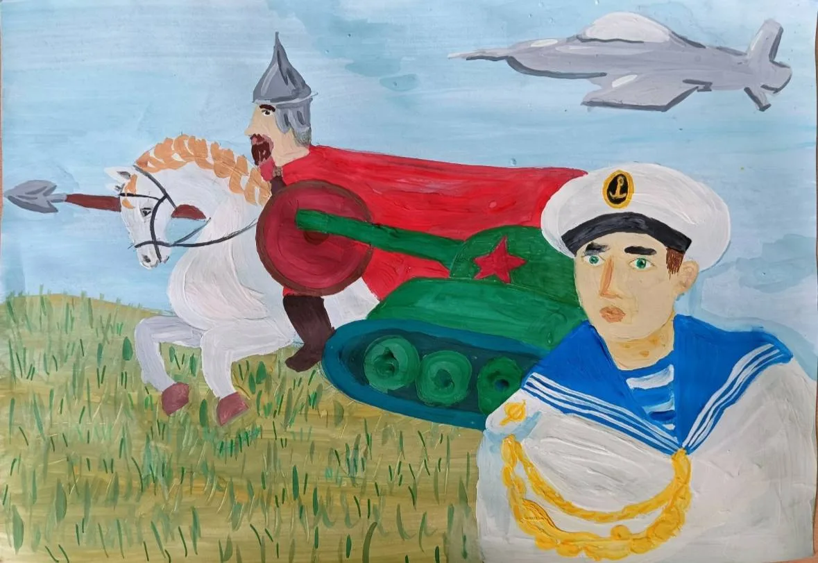 🖼️ КОНКУРС «ЗАЩИТНИКИ ОТЕЧЕСТВА. ПОБЕДА В ЕДИНСТВЕ»  Алан из 1-О класса участвует в конкурсе «Защитн