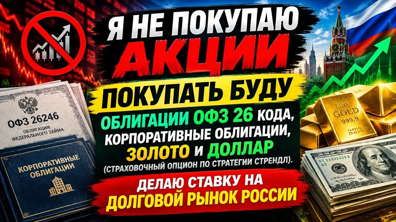❗️⚡️Я НЕ ПОКУПАЮ АКЦИИ / ПОКУПАТЬ БУДУ ОБЛИГАЦИИ (ОФЗ 26 КОДА, КОРПОРАТОВ) + ЗОЛОТО И Д...