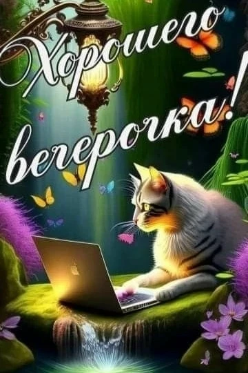 Доброго вечера и самой доброй ночи!

Пусть этот вечер принесет вам тепло и уют, радость и умиротворе
