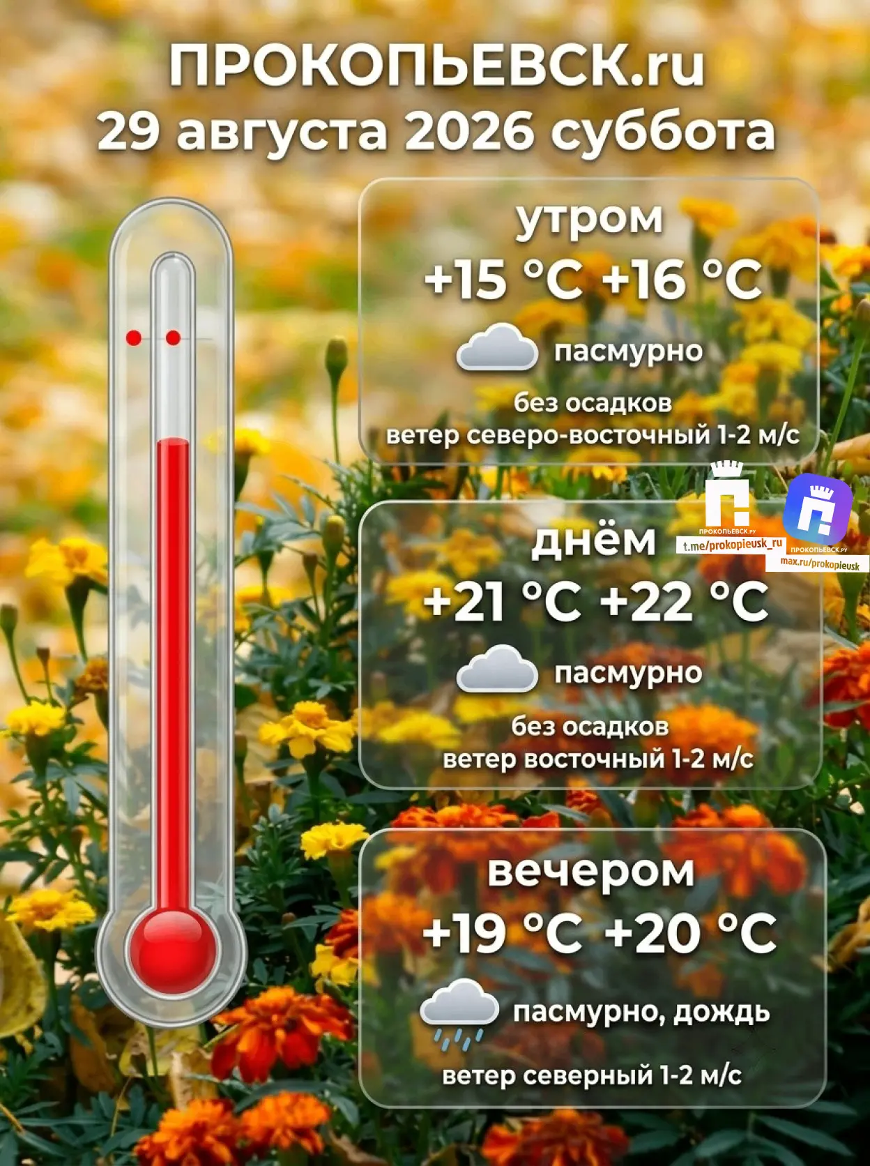 О погоде на субботу, 29 августа.