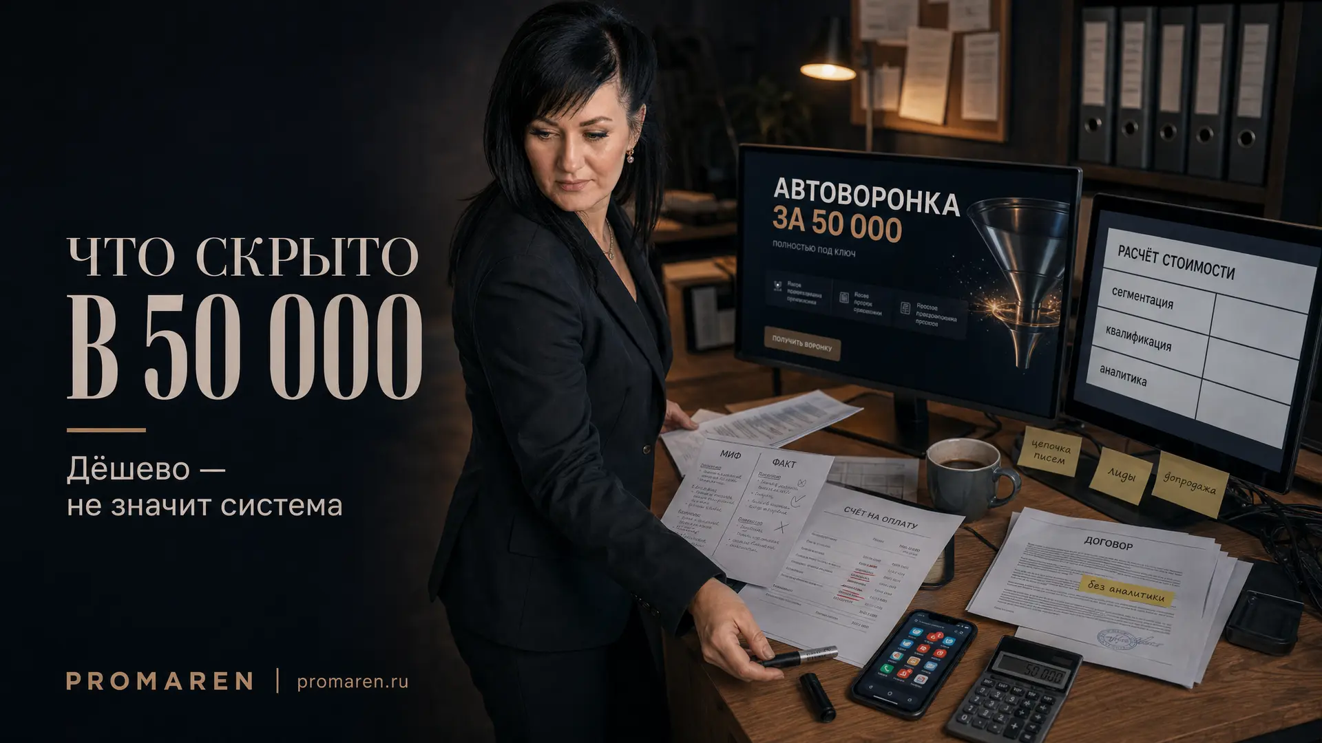 Стоимость автоворонки: что скрывает цена 50 000

«За 50 000 вам соберут автоворонку под ключ». Обычн