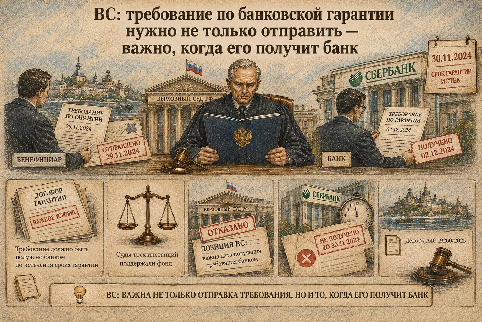 ⚖️ ВС: требование по банковской гарантии нужно не только отправить — важно, когда его п...