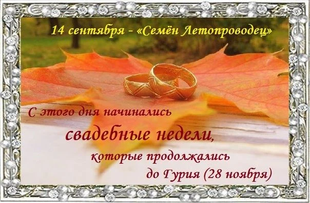 С Семёновым днём! 🍂 Считается, что сегодня начинается бабье лето и открывается «свадеб...