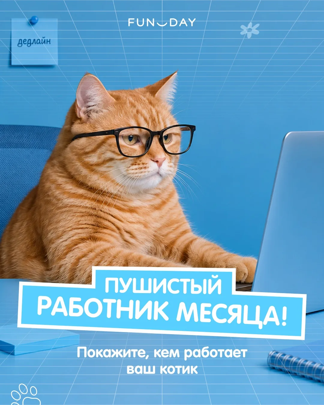 Пока вы на работе, ваш котик тоже строит карьеру 😺💼