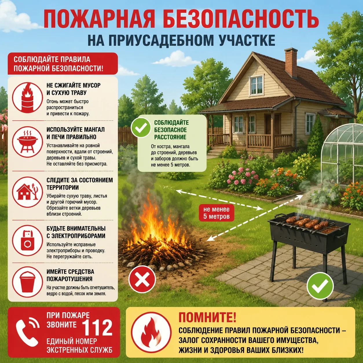 📌Соблюдайте меры пожарной безопасности на земельных участках!