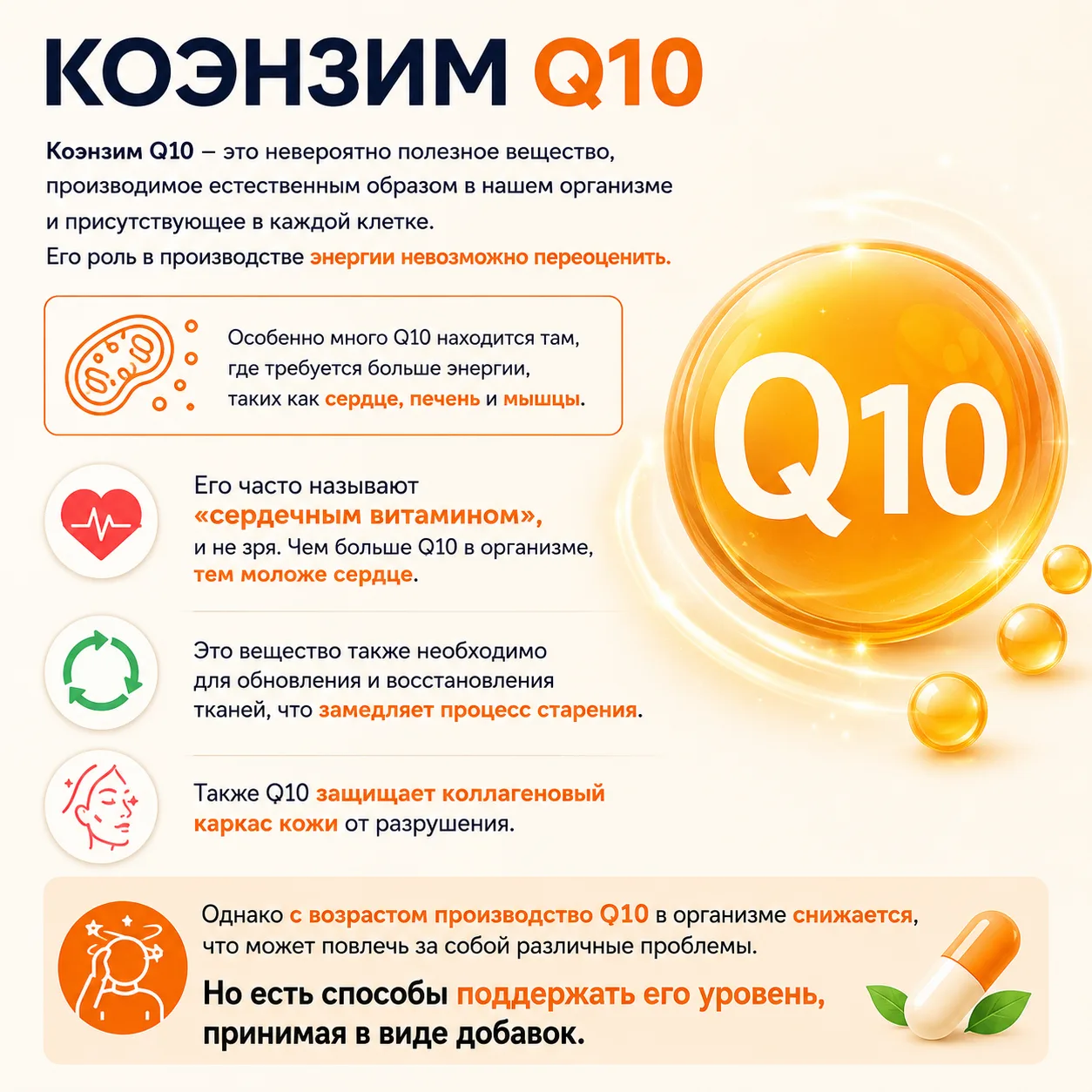 Сегодня хочу поделиться с вами информацией о коэнзиме Q10.