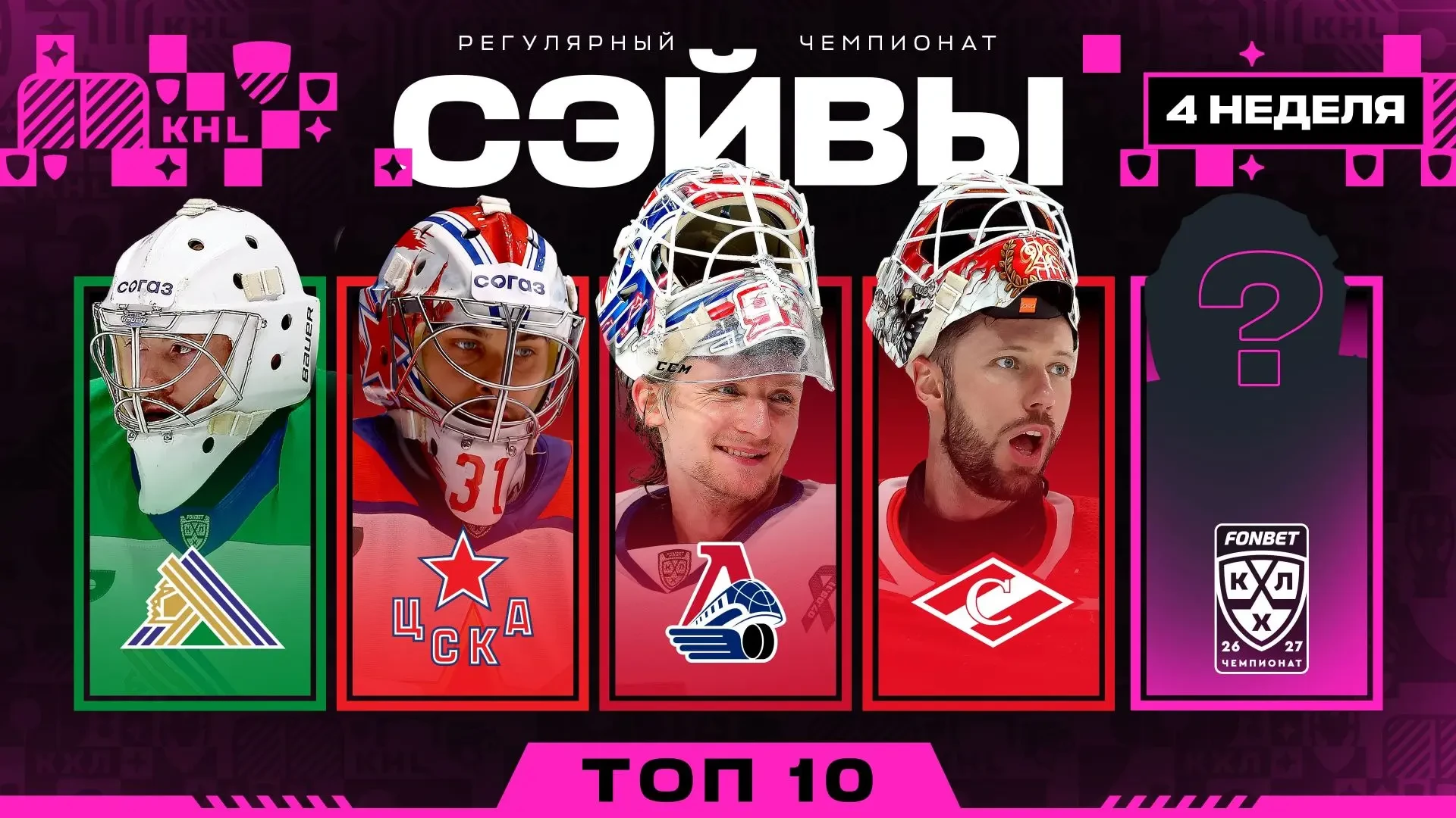 Неделя #4 принесла еще 10 топ спасений вратарей!