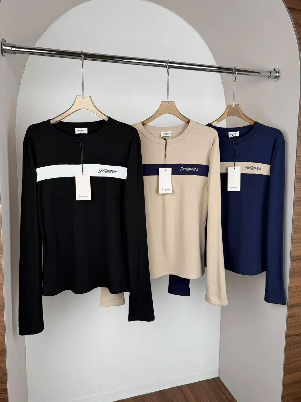 Saint Laurent Лонгслив на тонком флисе