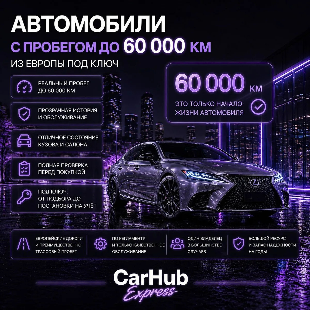 Почему мы подбираем автомобили с пробегом до 60 000 км?