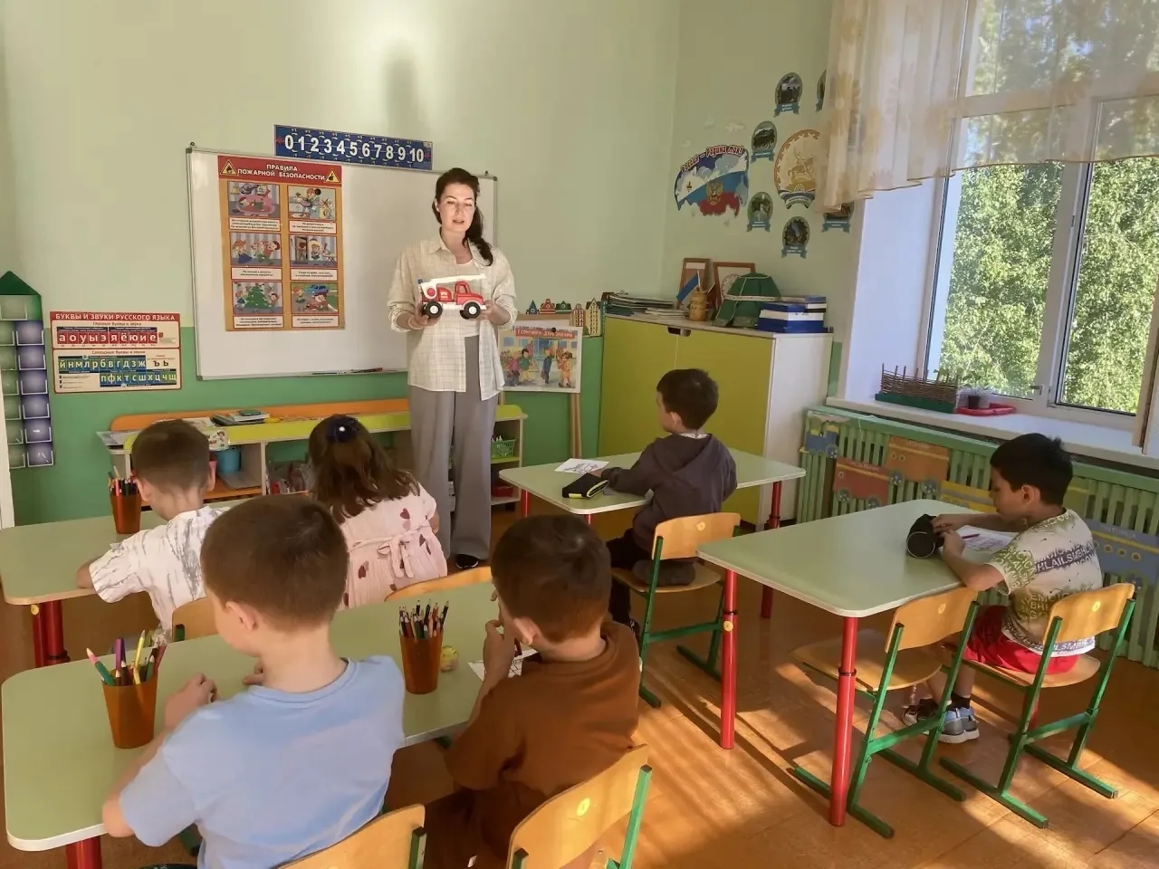 В подготовительной группе «Подсолнух» — прошло занятие по пожарной безопасности!🔥