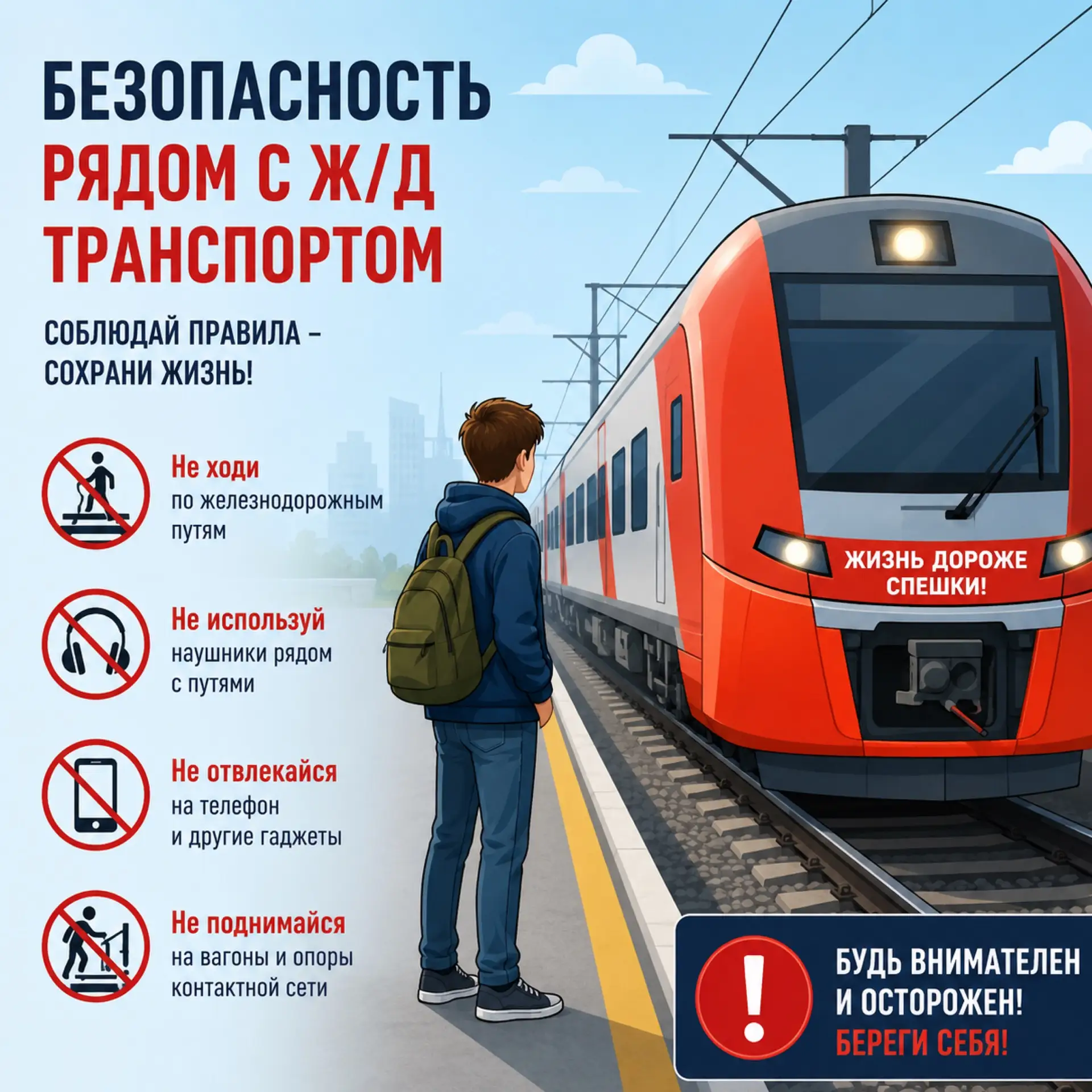 Железная дорога – это зона повышенной опасности. К сожалению, статистика травматизма ос...