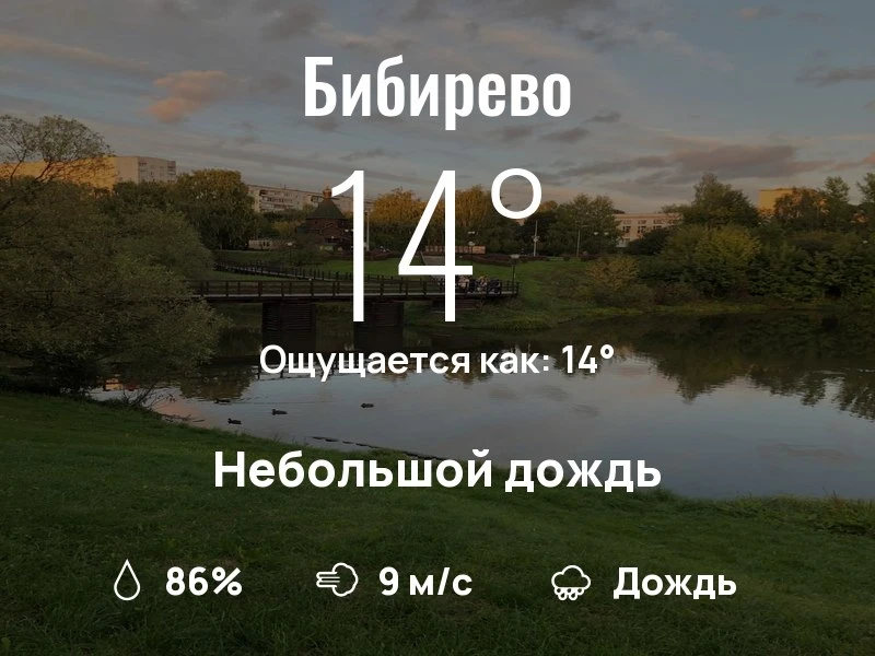 Что с погодой в Бибирево?