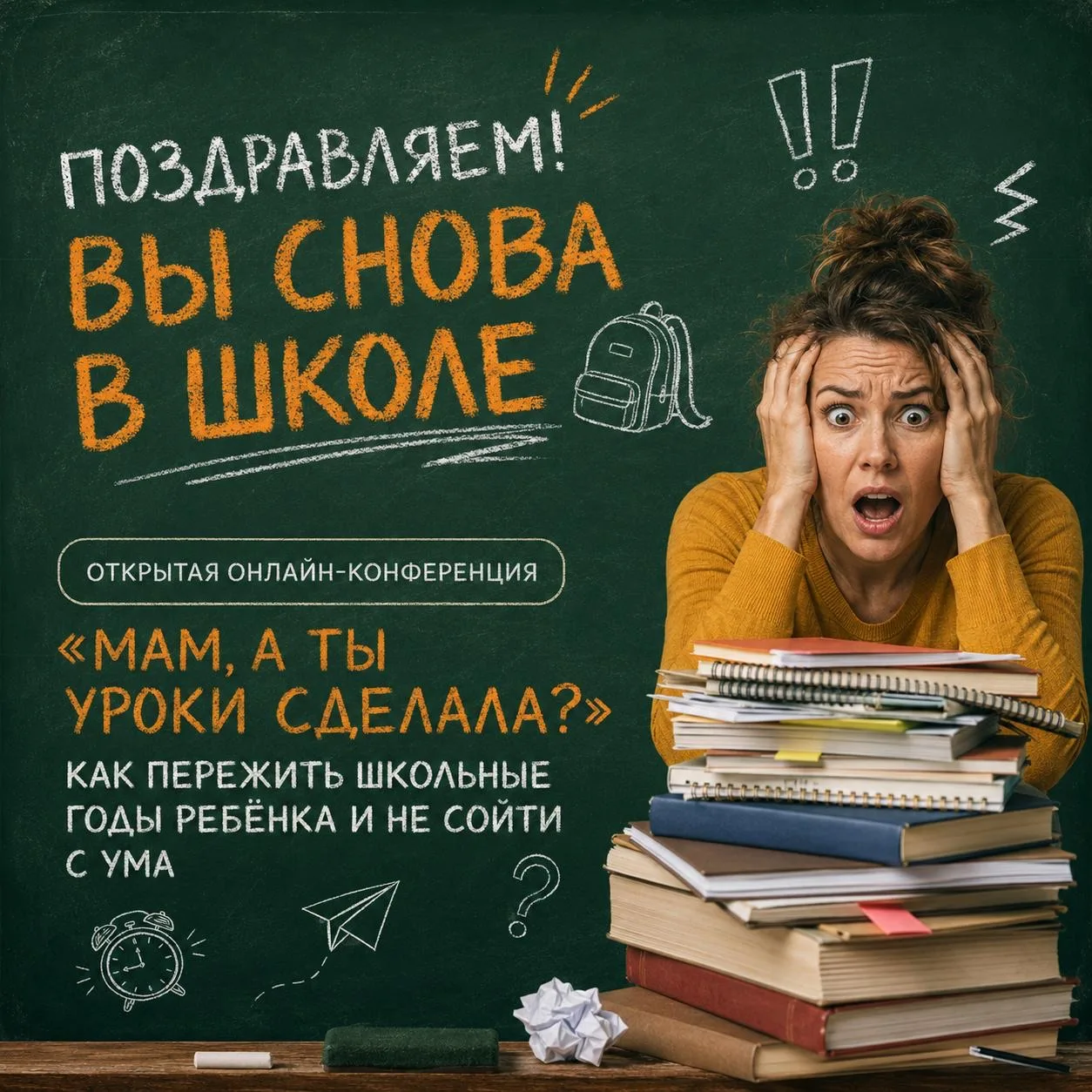 ПОЗДРАВЛЯЕМ! ВЫ СНОВА В ШКОЛЕ