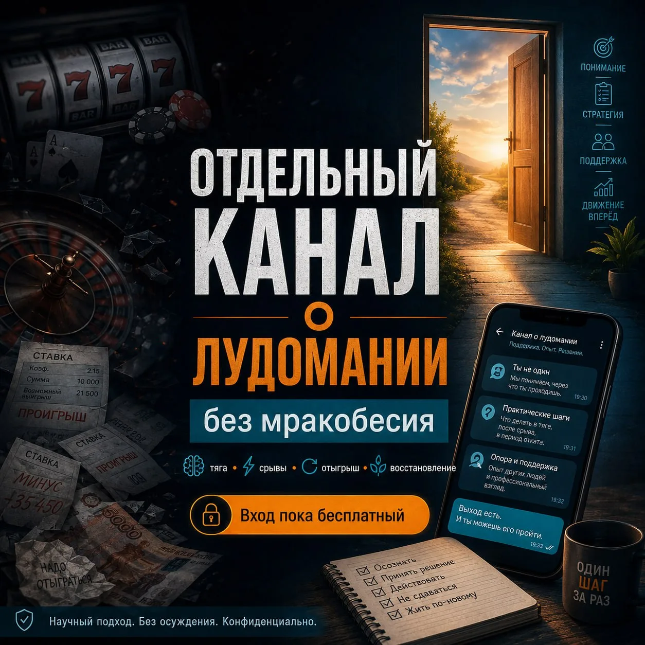 Тема игровой зависимости была выделена в отдельный канал. В основном канале регулярно п...