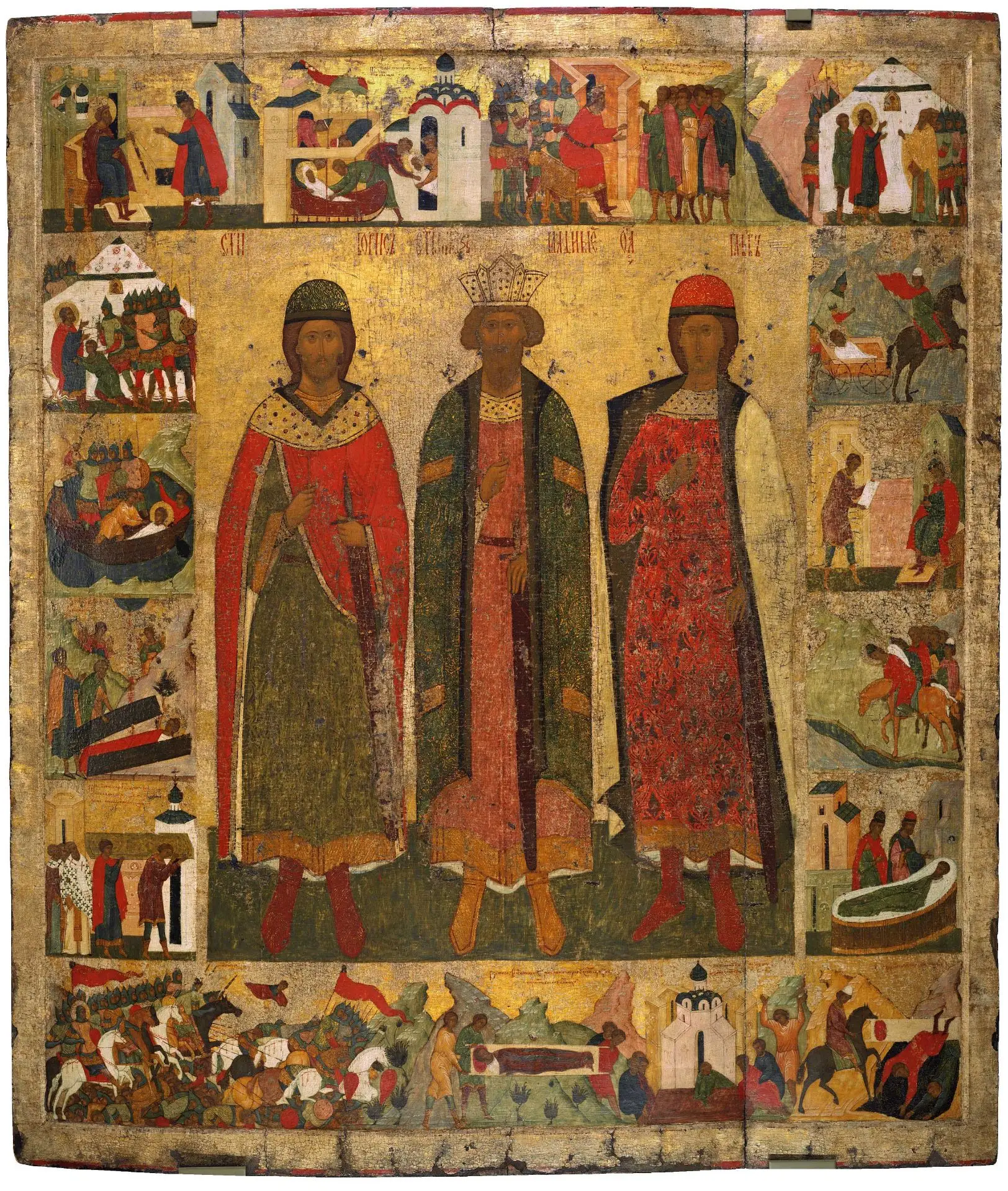 🔸️ Святые Владимир, Борис и Глеб, с житием Бориса и Глеба.
