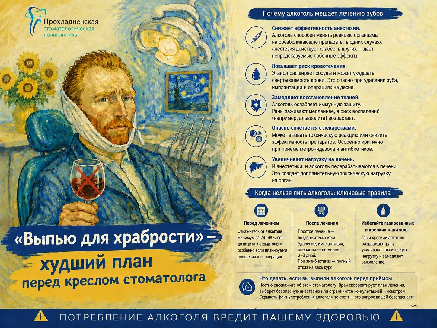 🚫🍷 В продолжение темы недели отказа от алкоголя расскажем, почему алкоголь мешает леч...