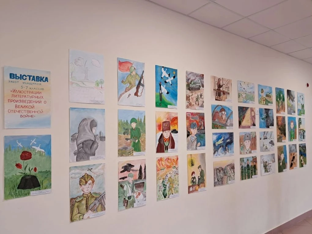 К Великой Победе ученики нашей школы под чутким руководством учителя изобразительного искусства Панф